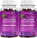 Calciumマグネシウム亜鉛は、高吸収マグネシウムグリシナート200mg、カリウム - プラントカルシウムサプリメントw / D3&Bone、筋肉、カルム気分&睡眠サポートのための海苔 - キッズ&大人(2パック)