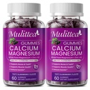 Calciumマグネシウム亜鉛は、高吸収マグネシウムグリシナート200mg、カリウム - プラントカルシウムサプリメントw / D3&Bone、筋肉、カルム気分&睡眠サポートのための海苔 - キッズ&大人(2パック)