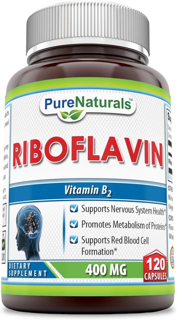 Pure Naturals Riboflavin 400 Mg 120 Capsules