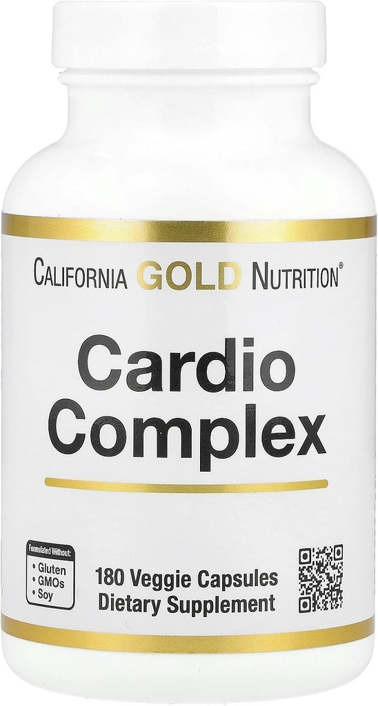 カリフォルニアゴールド栄養カルディオコンプレックス、CardioPhytoブレンドとコエンザイムQ10、180ベジギーカプセル