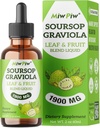 Soursop Graviolaの液体は1900MG 2Fl Oz、Soursopのビターの葉のエキスの補足、睡眠の緩いサポートおよび免疫のブースト-砂糖の自由な、自然な味、草のよい