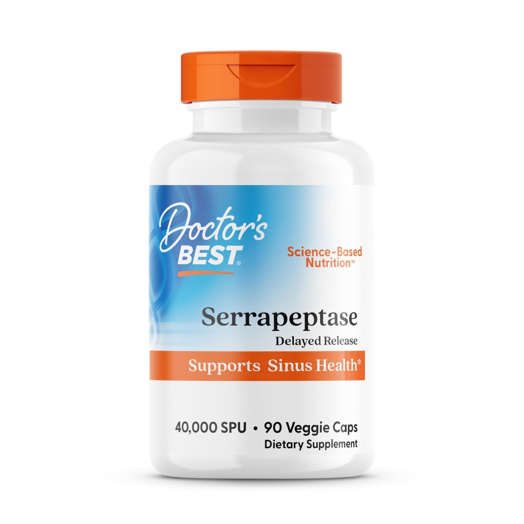 医師のベストセラプターゼ, 40,000 SPU, Sinus Healthをサポート, Non-GMO, ビーガン 90 ベジギーキャップ
