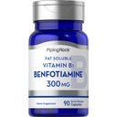 ピッピングロックベンフォチアミン300mg | 90カプセル | 脂肪溶性ビタミンB1 | 非GMO、グルテンフリーサプリメント
