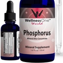 WellnessOneイオンリンの補足-歯のための正のリン酸からのリンの液体、骨の健康、及びエネルギー サポート-非GMO、ビーガン、グルテンフリーグルテンフリー- 1.67 fl oz