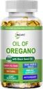 Oregano Softgelsのオイル、Oreganoの有機性オイルおよび免疫サポートのための黒い種のオイル 消化器の健康の季節草、高いCarvacrol及びThymoquinone Oreganoオイル、植物は、非GMO、120の計算を基づかせていました