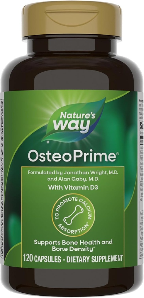 Nature's Way OsteoPrime、骨の健康と密度をサポート*、ビタミンD3、グルテンフリー、120のベジタリアンカプセル(5月パッケージ)