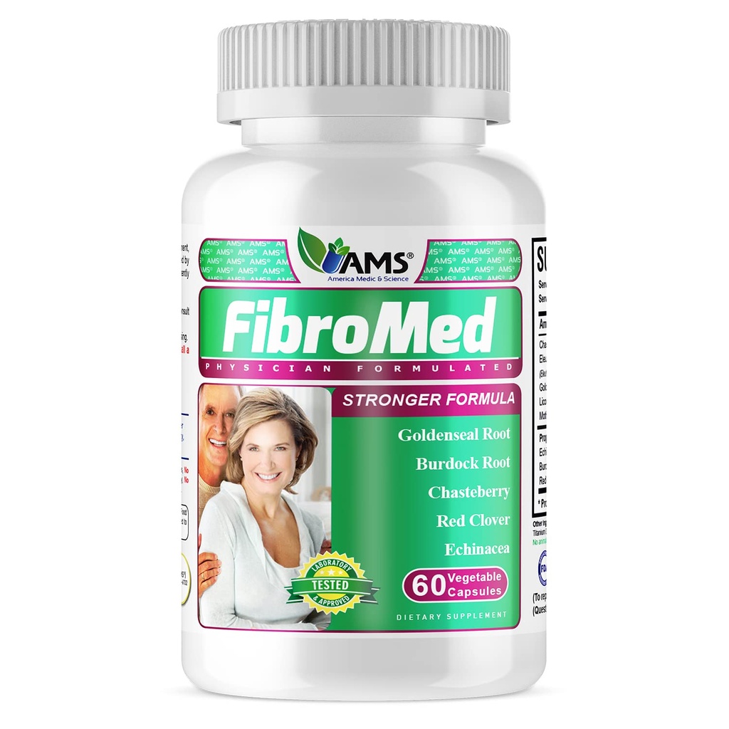 アメリカ メディック&サイエンスフィブロメド(60カプセル) | 女性用ホルモンバランスサプリメント | チャステベリー、レッドクローバー、エキナセア、その他 ナチュラルハーブ | 生殖健康をサポート
