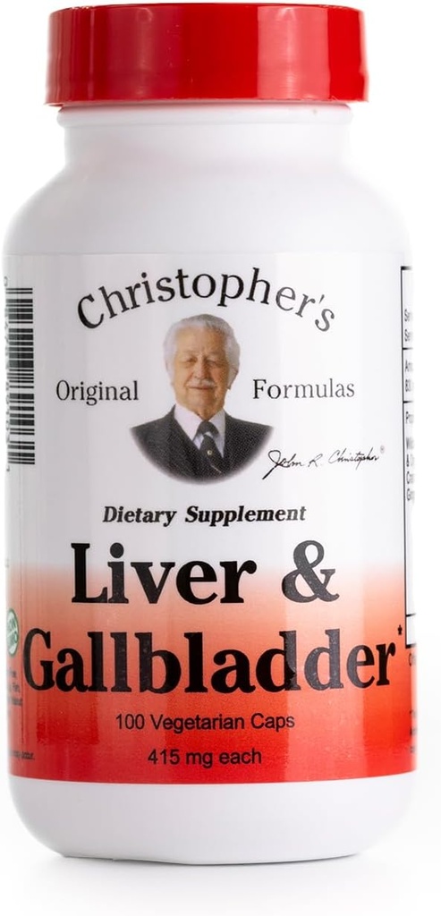 412494-Christopherの肝と胆嚢 - 425 mg - 100 ベジタリアンカプセル