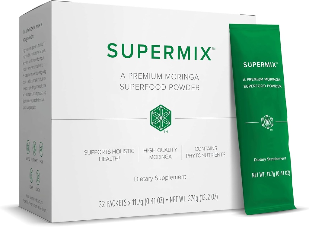 Isagenix SuperMix - プレミアムモリンガスーパーフードパウダー - 便利な個々のサービングパケット - 32サービング - トロピカルフルーツ味