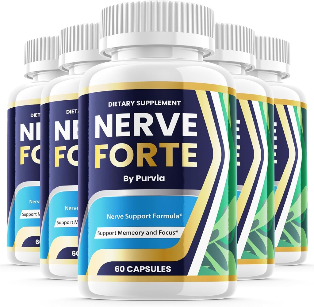 (5パック)Nerve Forte Pills、Nerve Forte Capsules 全体ウェルネスサポート、Nerve Forteのレビュー、Nerveforte Max Performance Vitamin Supplement Support(300カプセル)