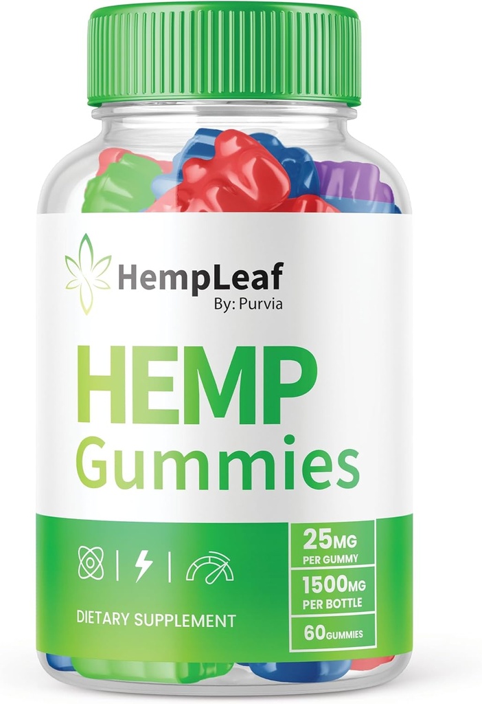 Hemp Leaf Gummies - Official Formula - Hemp Leaf Gummies with Hemp Extract, Advanced Strength Zen Performance Hemp Blend, Zen Boost Hemp Gummies Maximum Strength, Fast Acting Zen Gummie (60 Gummies)
