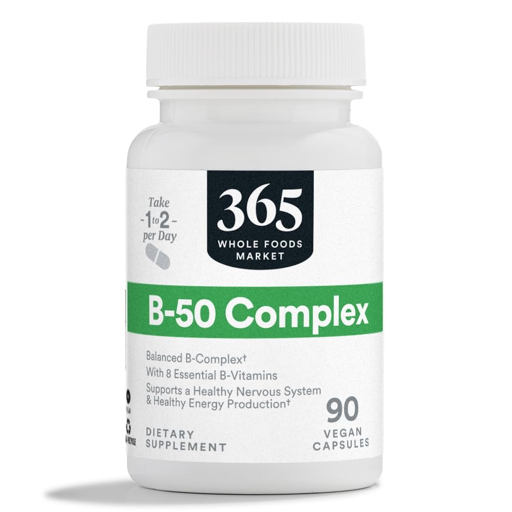 365 by 全食品市場、ビタミンB-50コンプレックス、ビーガン、90カプセル