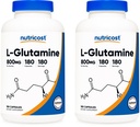 Nutricost L-Glutamine 800mg、180カプセル(2本のびん)
