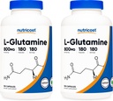 Nutricost L-Glutamine 800mg、180カプセル(2本のびん)