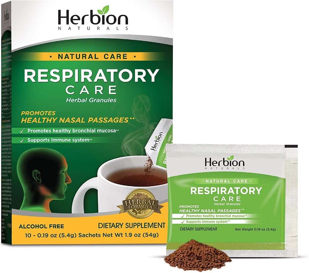 HERBIONの自然な治療の草の微粒10 Ct、全家族のために、健康な呼吸機能、咳を取り除きます、10の計算、1のパック