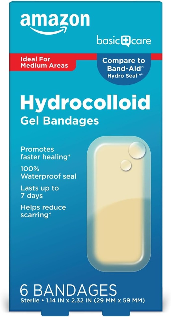 基本的な心配の高度の速い Healing の Hydrocolloid ゲルの包帯、大きい、6 ct