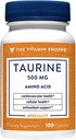 ビタミンのShoppe Taurine 500MGのビタミンB6、頭脳および記憶サポート(100のカプセル)とセルラーおよび心血管の健康を支える自由な形態のアミノ酸、酸化防止剤