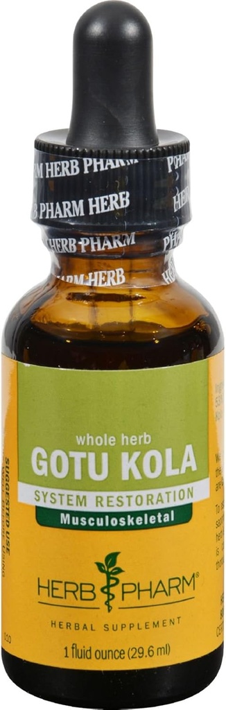 Herb PharmはMusculoskeletalシステム サポート、1 Fl Ozのための有機性Gotu Kolaの液体のエキスを証明しました