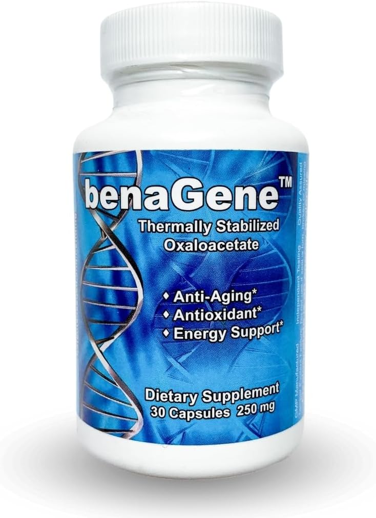 Benagene Oxaloacetateサプリメント - セルラーエネルギーをサポート - ビタミンCと熱的に安定 - 非GMO&ビーガン - 30サービング、一日一回