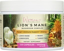 女性のPureBalance Lionのマネのマッシュルームのカプセルは、Reishi、Cordyceps、トルコテール-記憶、焦点、自然エネルギー、および免疫サポート、非GMO(120カプセル)