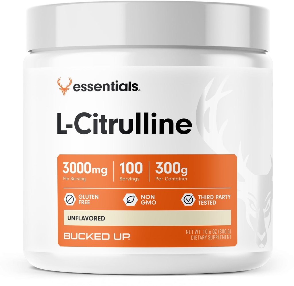 L-Citrulline 3000mgパウダー、エッセンシャル(100サービング)
