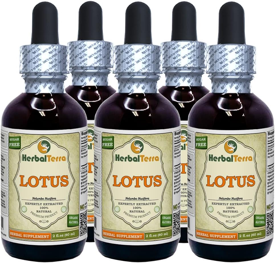 ロータス、Xin(Nelumbo Nucifera)乾燥ステム液エキス(ブランド名:HerbalTerra、米国製)5x2 oz