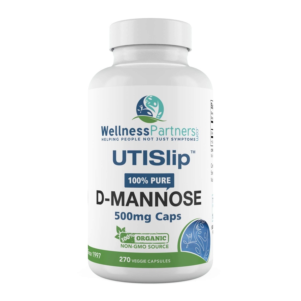 UTIのスリップD-Mannose非GMOの有機性源のベジギーのカプセル270の計算(500のMg)
