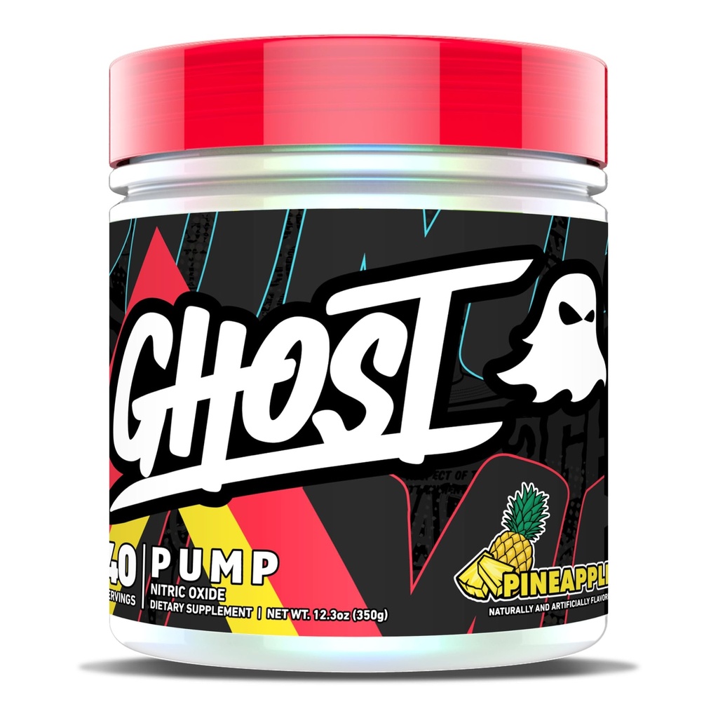 GHOSTポンプニトリク酸化物パウダー、パイナップル - 40 サービング - 砂糖フリー&刺激なしプレワークアウトサプリメント - L-シトルリン、アルギニン硝酸塩&L-グルタチオン - 大豆&グルテンフリー、ビーガン
