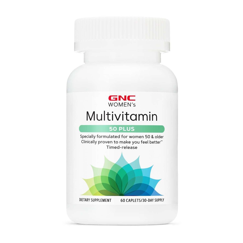GNCの女性のMultivitamin 50のプラスは、ビタミンD、カルシウムおよびB12の骨、目、記憶、頭脳および皮の健康を支えますエネルギー生産、60の小冊子を増加させます