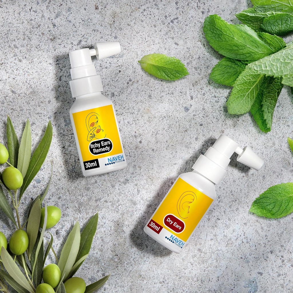 NAVEH PHARMA の itchy の耳のRemedyの耳のクリーニングおよび Itch の救助(1 の fl oz) + NAVEH PHARMA の乾燥した耳 - 夏の耳の低下のスプレー(1 の fl oz)