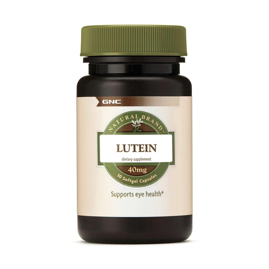 GNCの自然なブランドLutein 40mgは、目の健康、30のSoftgelsを支えます