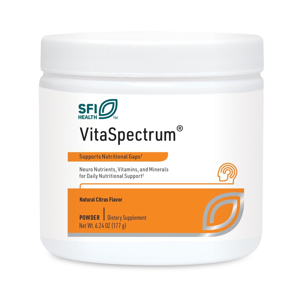 Klaire Labs SFI Health VitaSpectrum Powder for Kids - 毎日の子供向けマルチビタミン/ミネラル 23 必須栄養素 - シトラス風味なし - 銅、鉄、グルテン、カゼイン(30 サービング、171 グラム)
