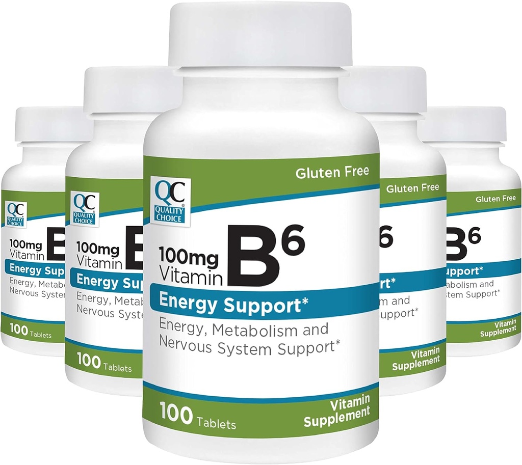 質の選択のビタミンB6 100のmgのタブレット(5のパック)