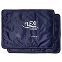 2 FlexiKoldのゲルのアイスパック(標準大: 10.5" x 14.5") - 背部痛みの軽減、片頭痛の救助パッド、後外科、後頭部、肩- 6300-COLD 2PKのための傷害のための再使用可能な冷たいパック