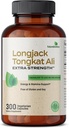 Futurebiotics Longjack Tongkat Ali 余分な強さ エネルギー及びスタミナ サポート - Non-GMO、300 のベジタリアンのカプセル