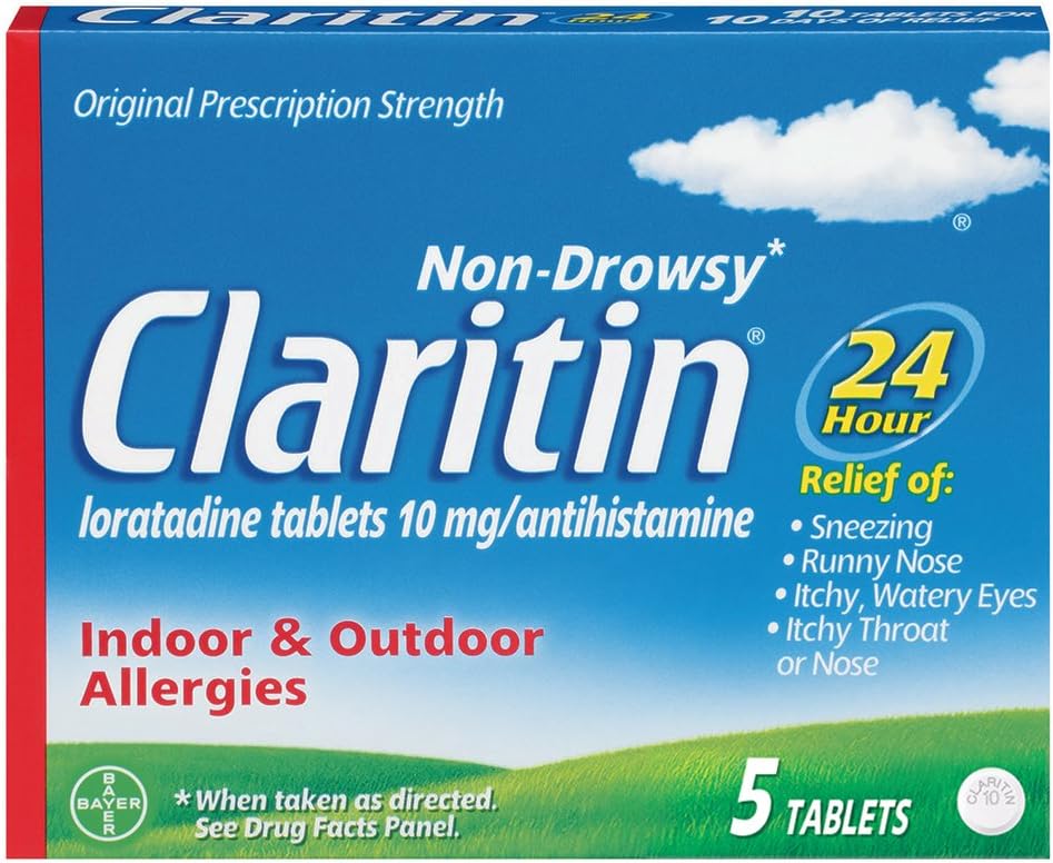 Claritin 24時間の非眠気のアレルギーのタブレット、10のmg、5の計算(708164)