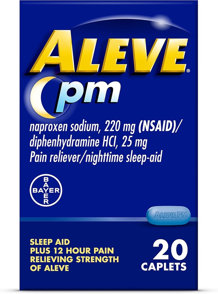 痛みの軽減および夜間の睡眠の援助のNaproxenナトリウムのカプレット- 20の計算を達成して下さい
