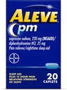 Aleve Pain Relief and Nighttime Sleep Aid Naproxen Sodium Caplets ‐ 20 Count