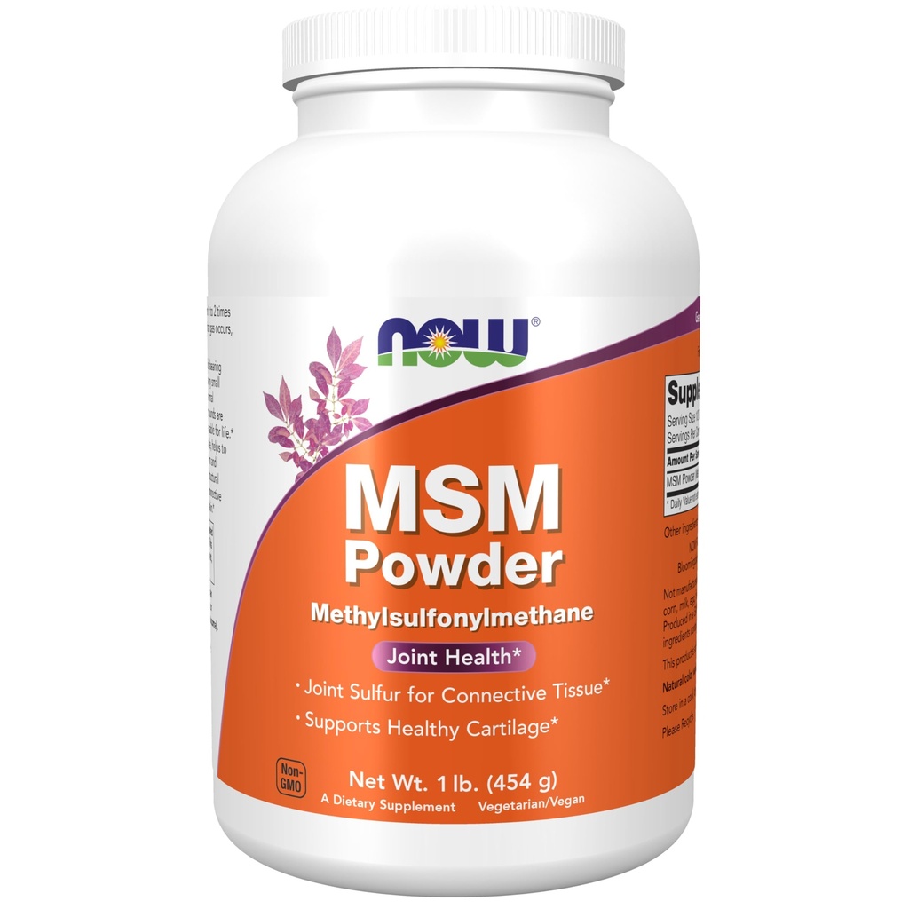 NOWの食糧補足、MSM (Methylsulfonylmethane)の粉、サポート健康な軟骨*の接合箇所の健康*、1ポンド