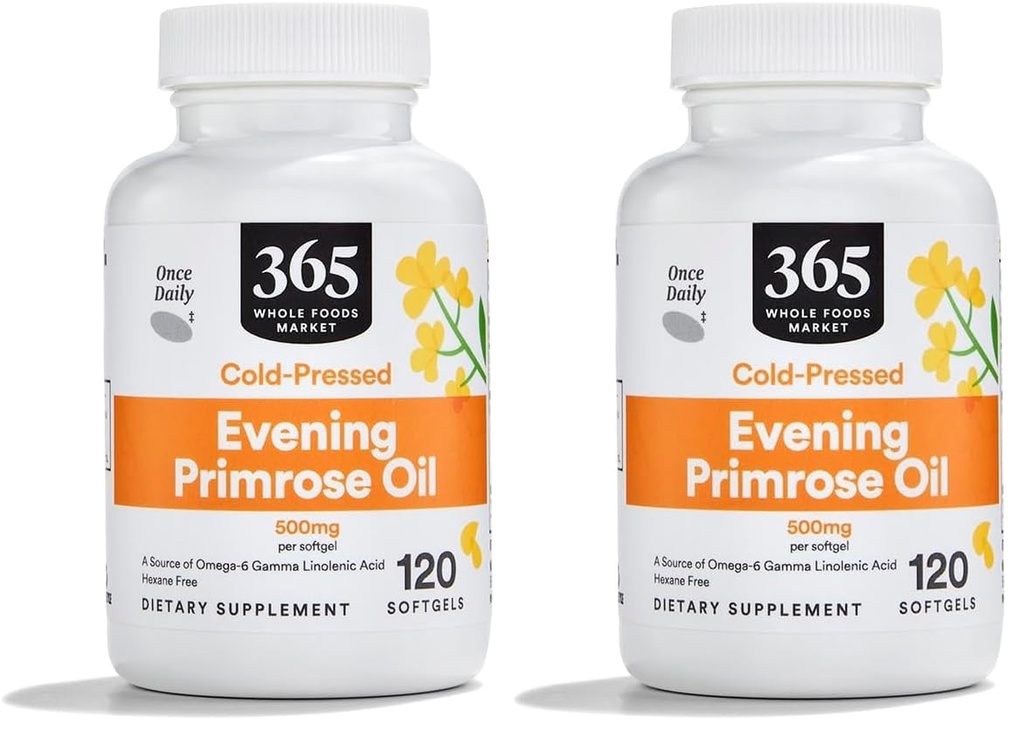 全食品市場、イブニングプリムローズオイル500Mg、120Softgels(パッケージ2)