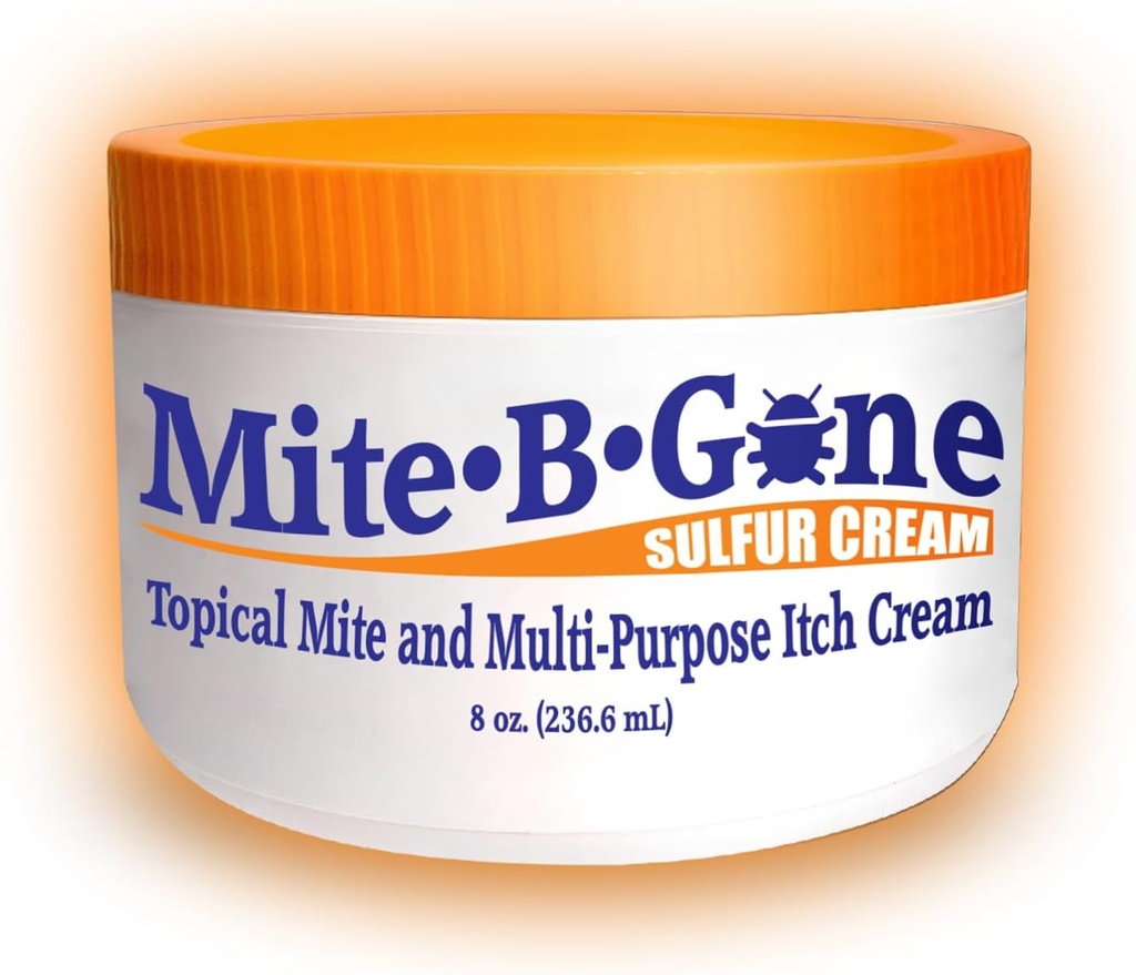 Mite-B-Gone Miteクリーム&ビトリリーフ - 10%マルチプルポーズビット、赤み、かゆみ、および刺激のための自然なブレンドの硫黄クリーム | 子供と大人のために安全 | すべての皮膚タイプのために速く及び有効| 8 oz