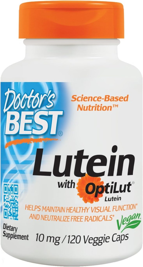 医師のベストルテインとOptiLut、非GMO、ビーガン、グルテンフリー、大豆フリー、目の健康、10 mg、120ベジギーキャップ