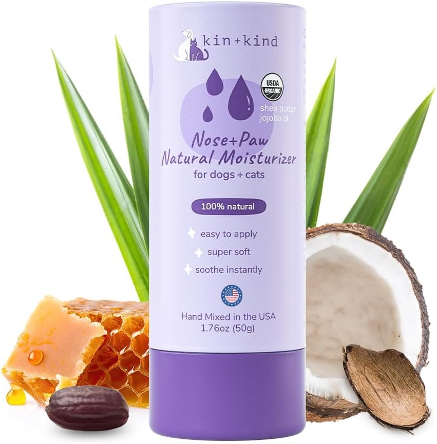 kin+kind有機犬と猫の鼻とパウバームスティック - 1.76oz Sheaバター - 犬用品