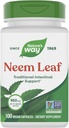 Nature's Way Neemリーフカプセル、伝統的な腸サポート*、Ayurveda、950 mg / 2-カプセルサービング、非GMOプロジェクト検証、ビーガン、100 カウント(パッケージ5月Vary)