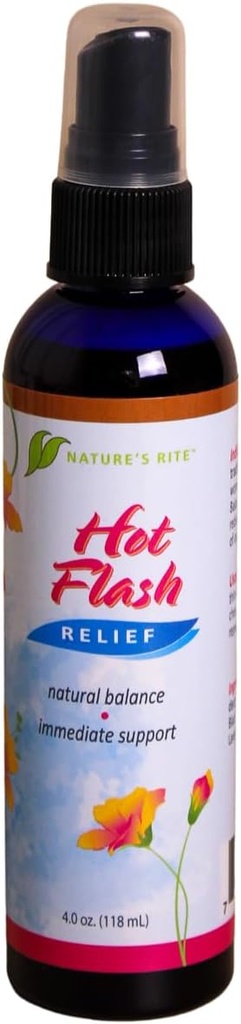 Nature's Riteホットフラッシュリリーフ冷却スプレー、4オンス - 女性の快適のための天然ハーブミスト、ホットフラッシュのためのリフレッシュサポート - アメリカ製