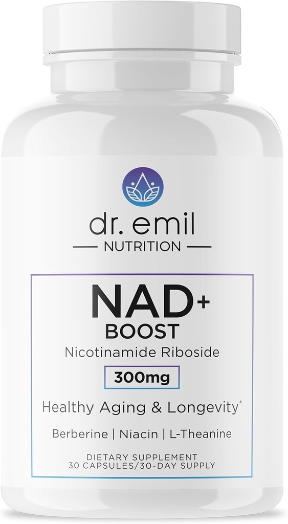 ログイン EMIL NUTRITION NAD + ブースト - 長寿、健康な老化及び細胞再生のためのニコチンアミドの肋骨の補足 - バルベリン、L テアニン及びナイアシンと NAD の補足 - 30日の供給