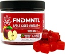 FNDMNTL Apple Cider Vinegar Gummies | マイタケ、シタケ、ビタミンB12 | 1000mg | 60カウント | ゼラチンフリー、グルテンフリー、ビーガン&非GMO