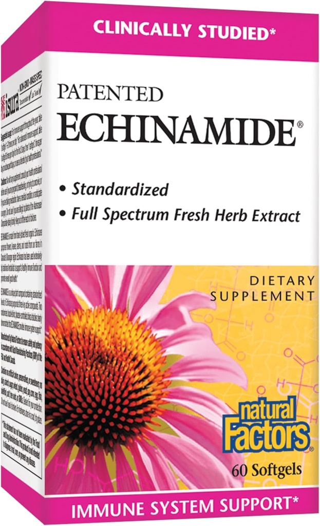 自然な要因、Echinamide、免疫およびウェルネス サポートのためのEchinaceaの補足、60のSoftgels