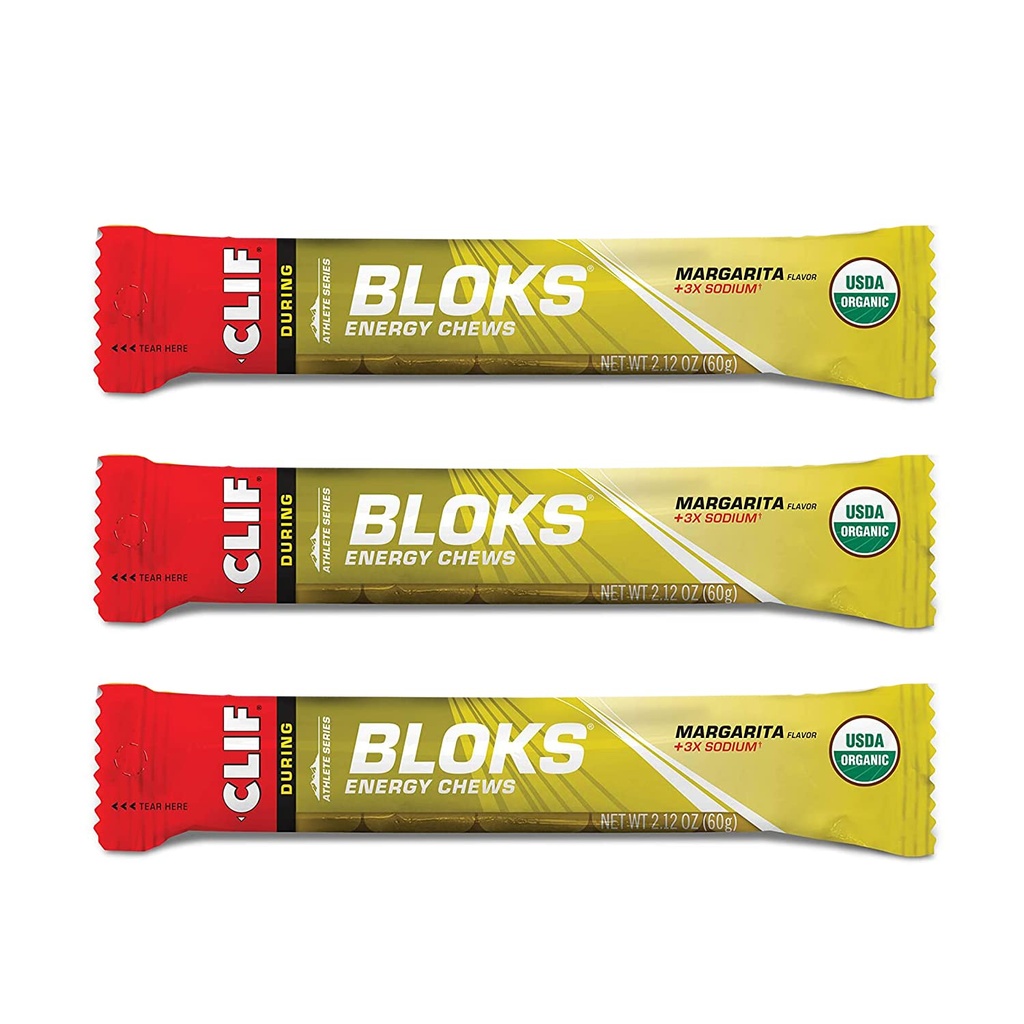 CLIF BLOKS - エネルギー咀嚼 - 塩3Xナトリウムとマルガリータを追加電解液 - 非GMO - 植物ベースの食品 - 循環およびランニングワークアウトスナックの高速燃料(2.1オンスパケット、3カウント)