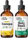 ワイルド&オーガニックBacopa Tincture 4 fl oz & 聖バジル チンチュール 4 fl oz